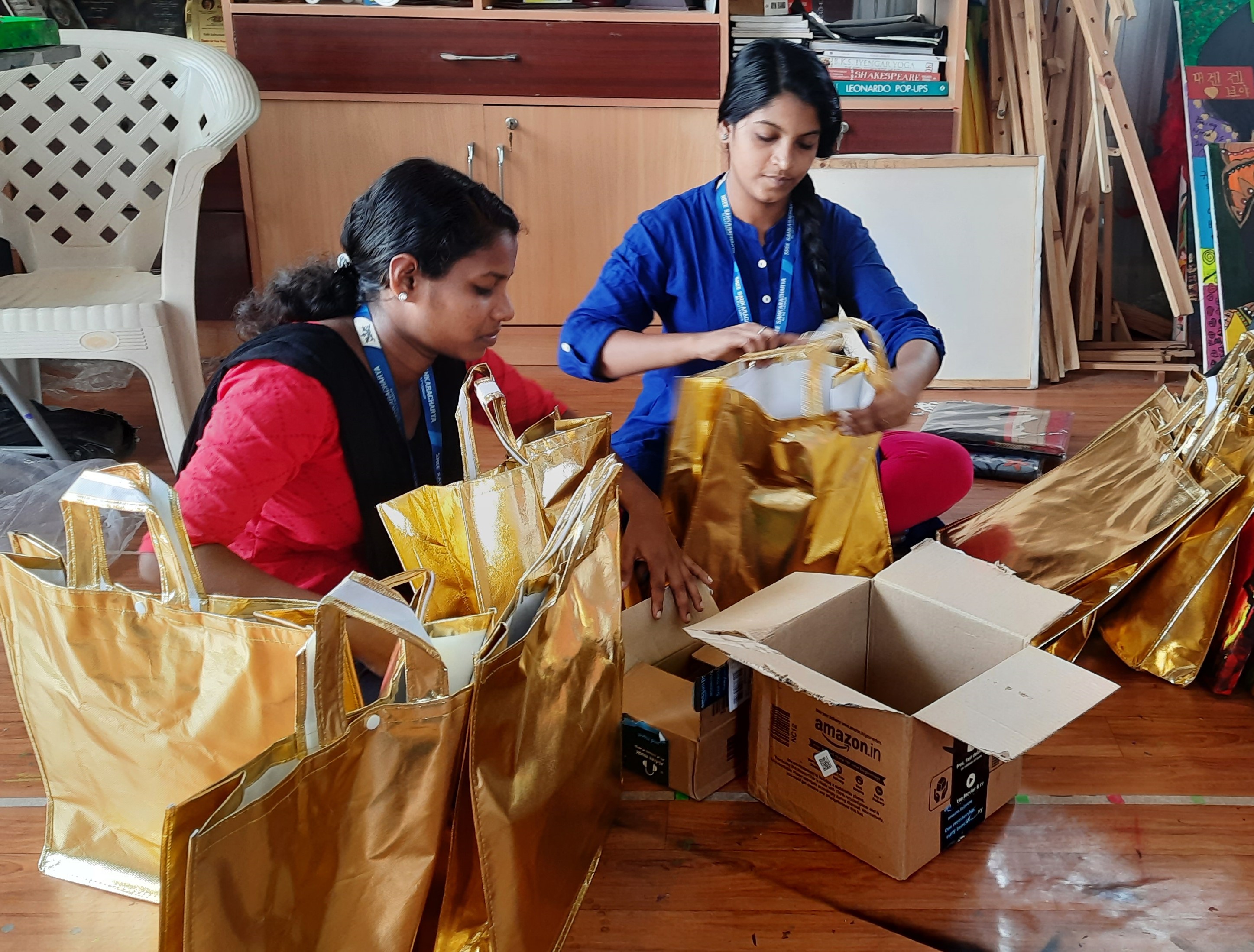 Rations packed by interns